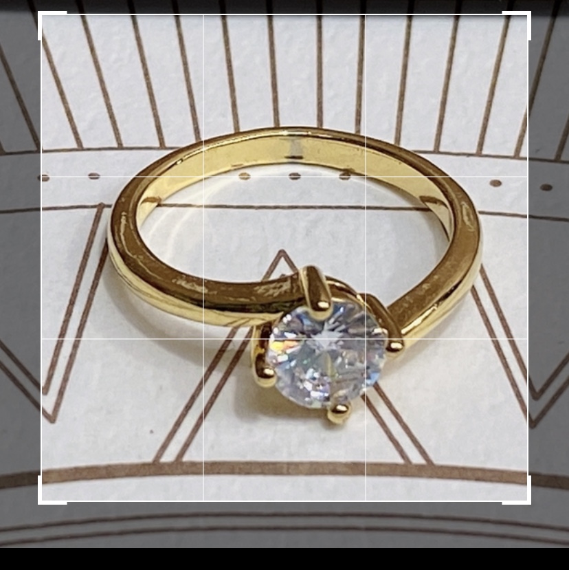Electric 24K gold color Mosaic zircon series popular all-matching single product for women ring 21