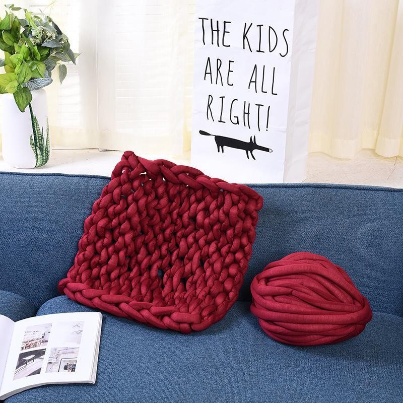 细款灌芯纱粗棉布条线手工编织毯子毛线包芯纱线机洗OHHIO新款详情图2