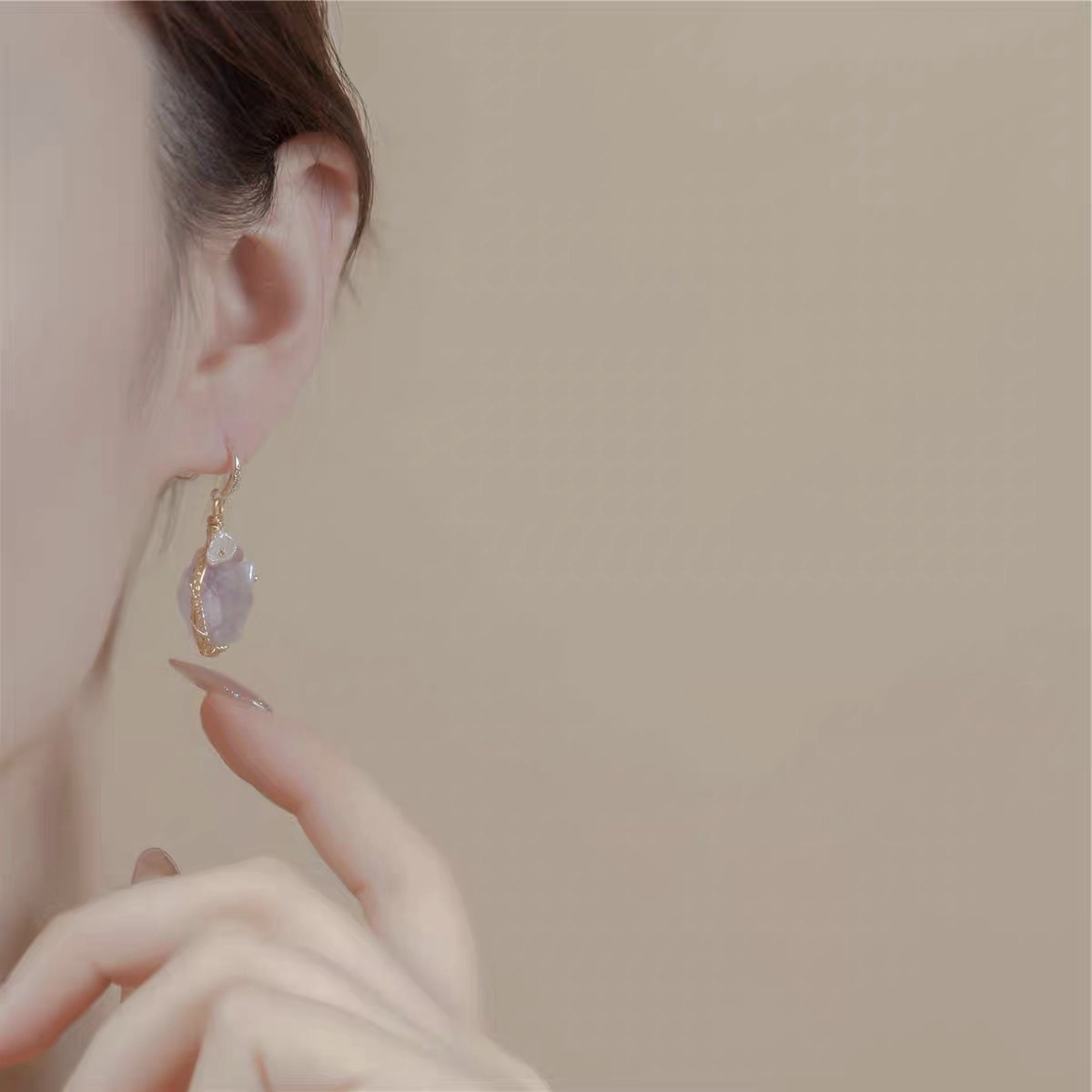 Fashion temperament simple original design noble sweet girl earrings
