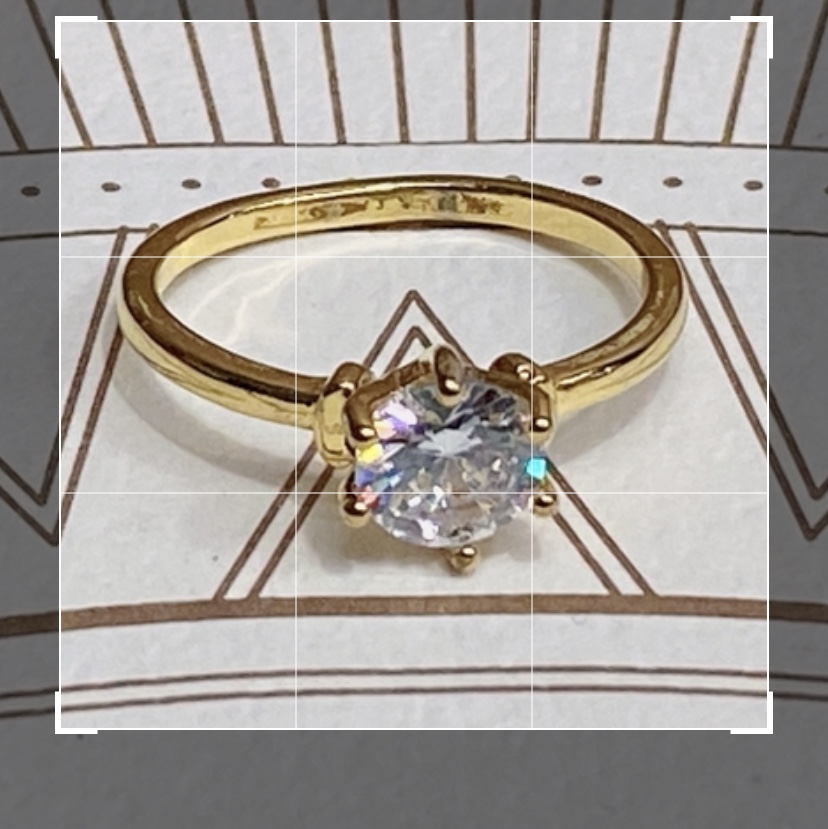 Electric 24K gold color Mosaic zircon series popular all-matching single product for women ring 15