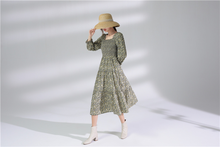 Jimmy Seio's 2021 autumn new collection: French First Love Bellflower Dress, Retro Hong Kong-style Fairy dress 1276 details Picture