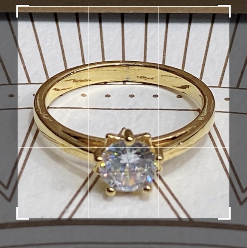 Electric 24K gold color Mosaic zircon series popular all-matching single product for women ring 5