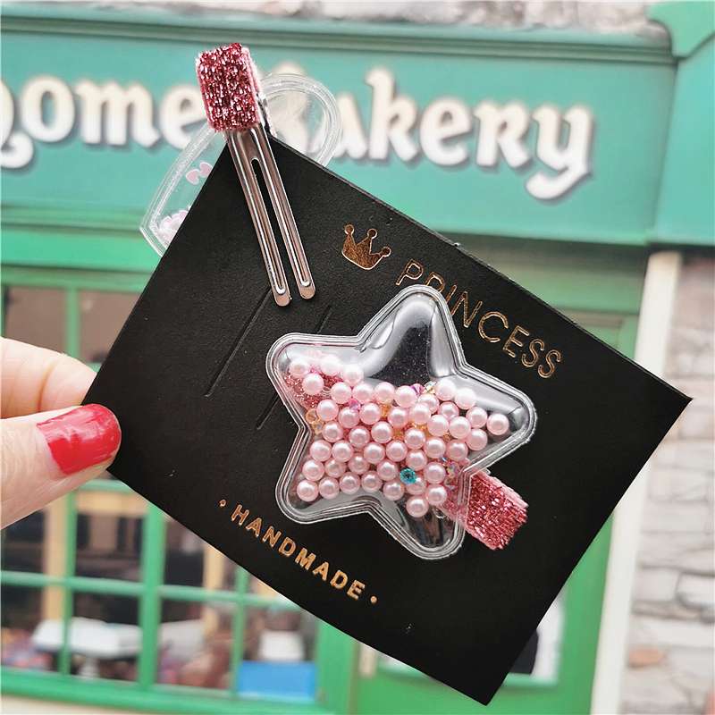 Children's scrunchie Tiktok Princess Bow Quicksand hair clip Cute hair clip Korean girls Headband Headdress Baby 94 Item Picture