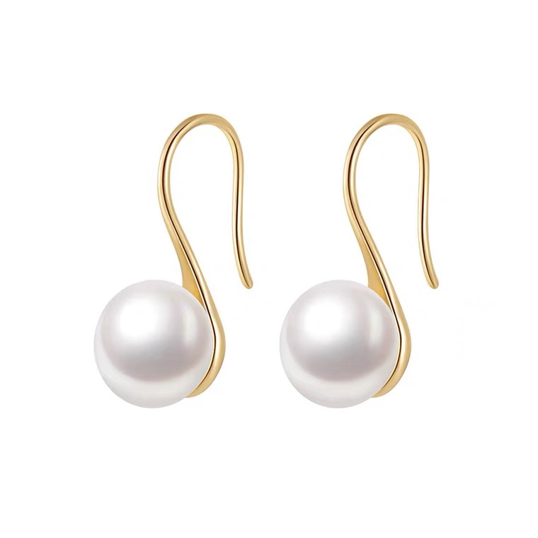 Curved pearl earrings, retro and unique, long super flash zircon, ethnic style, versatile, tassel, seven-color earrings, copper earrings, Yiwu zircon