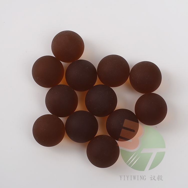 100粒16mm透明琥珀磨砂玻璃球16毫米彩色玻璃球 1.6cm棕色咖啡打砂弹珠 鱼缸装饰 儿童怀旧玩具 跳棋子弹珠