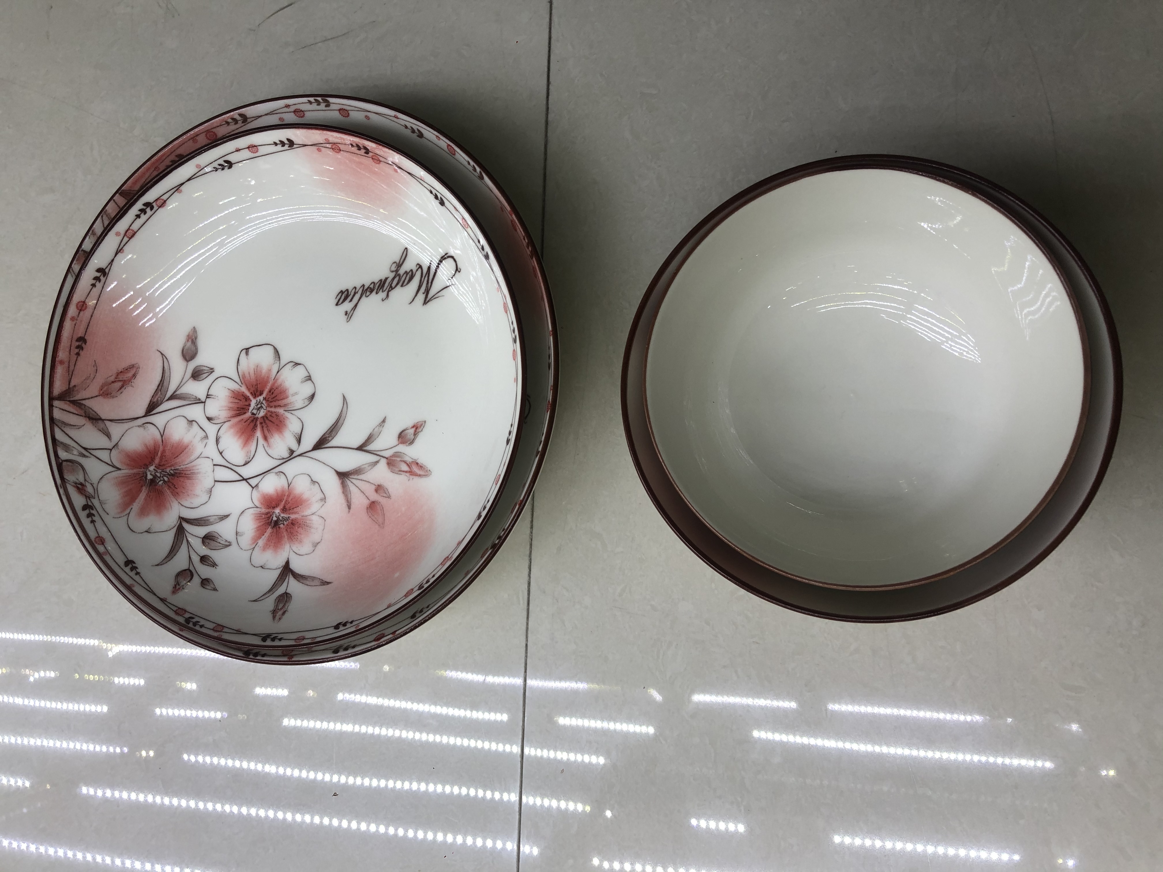 陶瓷餐具 家用碗碟套装微波炉餐具北欧碗面碗汤碗菜盘创意瓷器详情图3