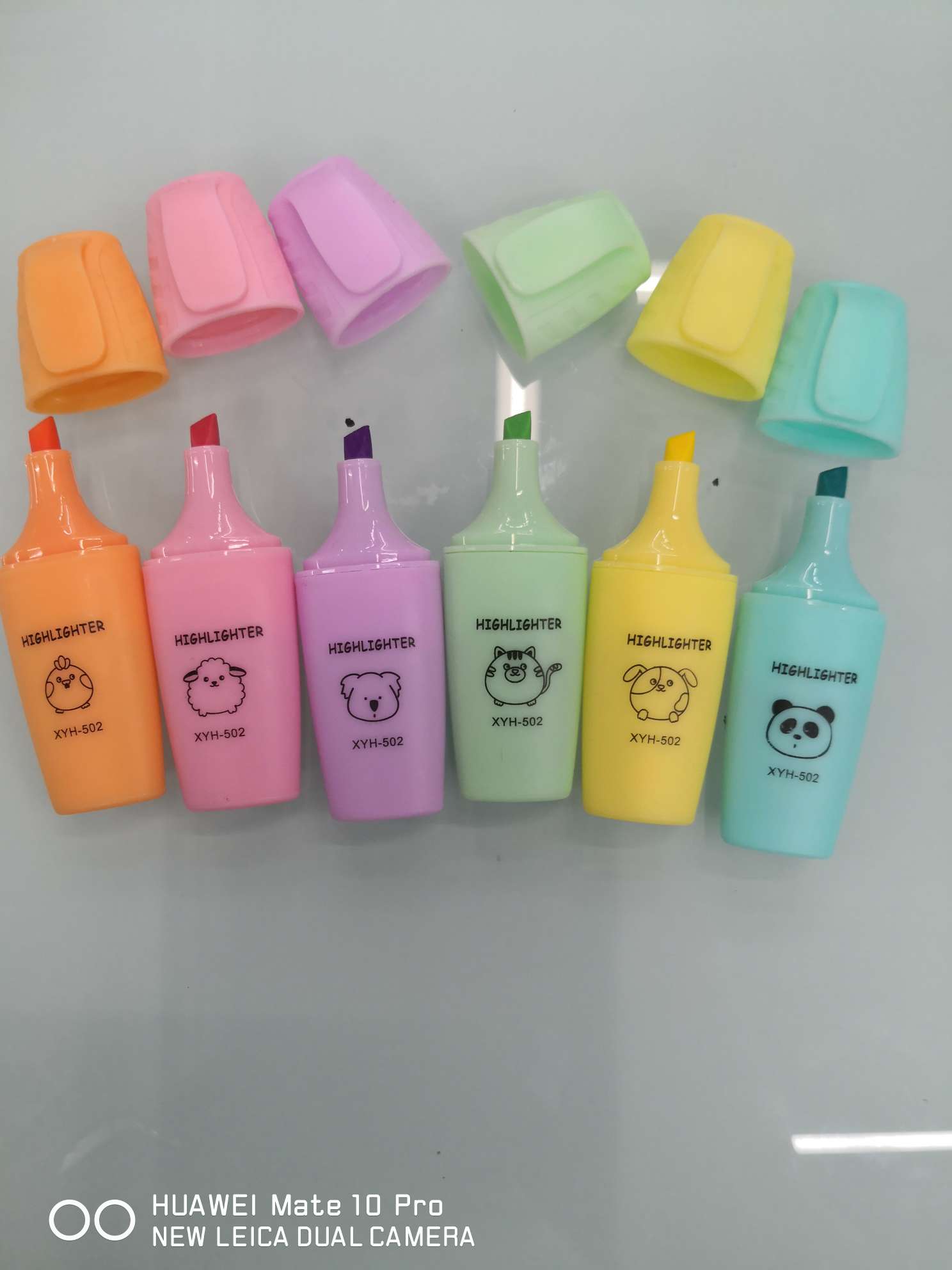 Yiwu Boyang Pen and Ink Products Store XYH - 6-color PVC bag packaging macaron-colored highlighters Item Picture