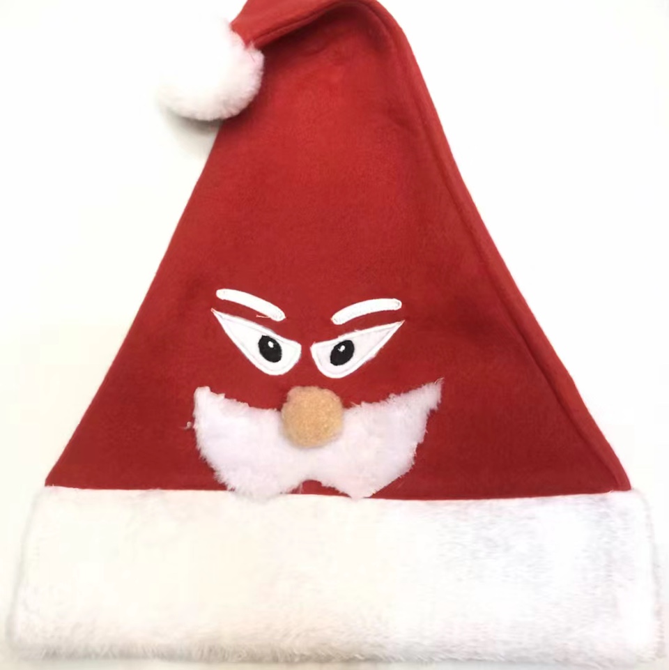 Factory direct sales of Christmas hats, velvet embroidered senior hats and Christmas outfits