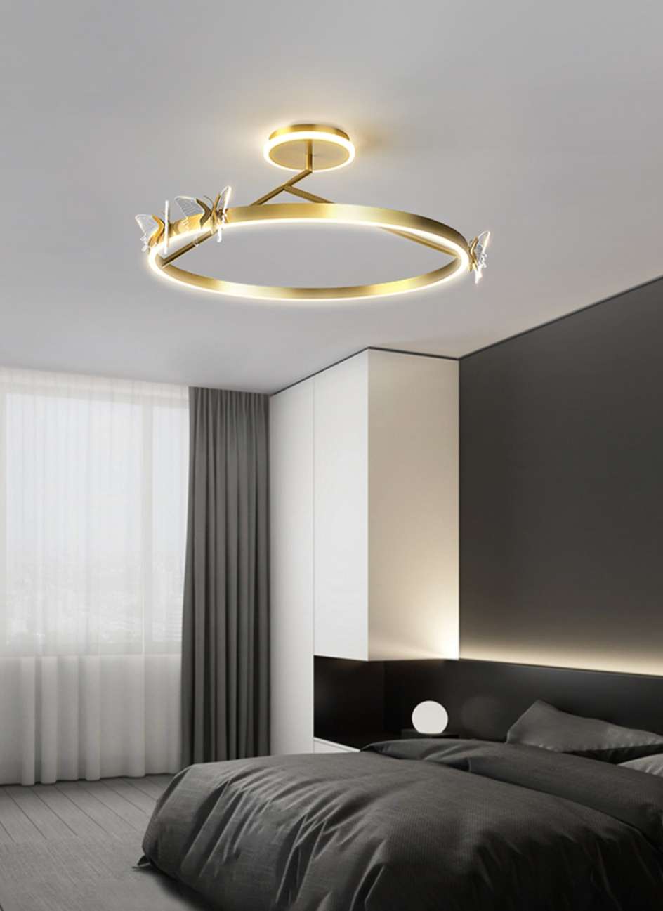 Aluminum study and bedroom painted frosted Nordic IKEA ceiling lamp 0249-47 details Picture