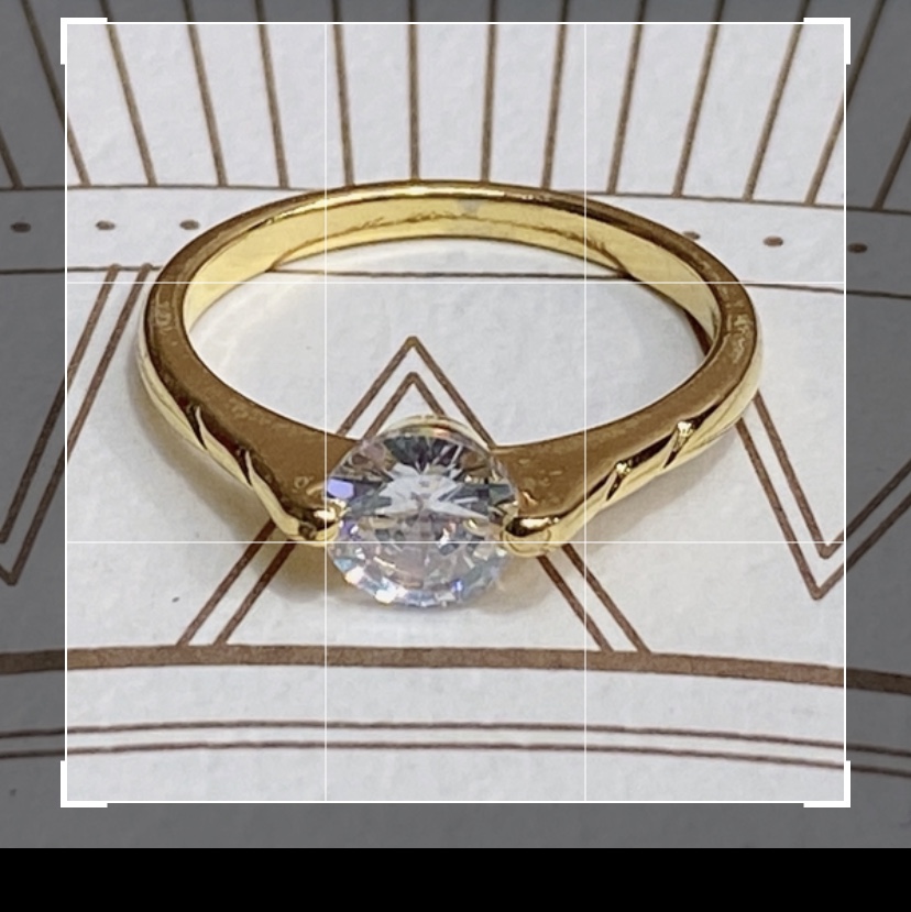 Electric 24K gold color inlaid zircon series popular all-matching single product ladies ring 11
