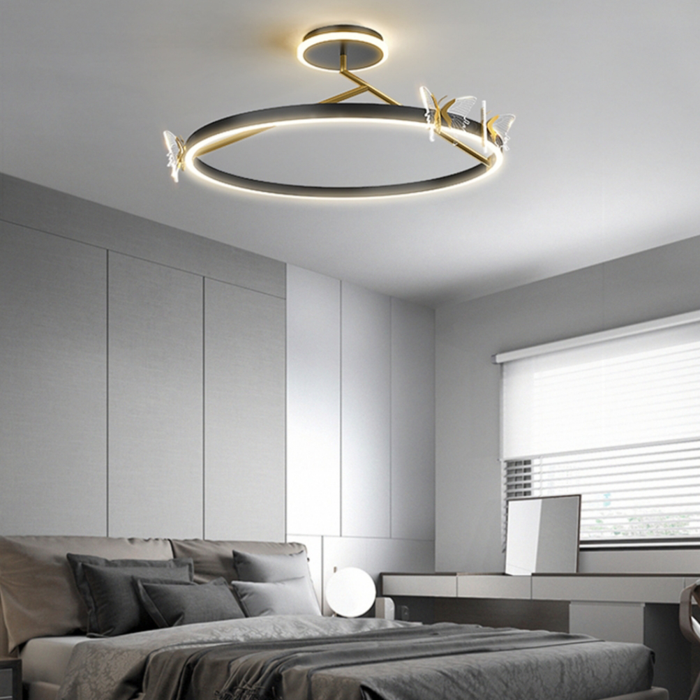 Aluminum study and bedroom painted frosted Nordic IKEA ceiling lamp 0249-47