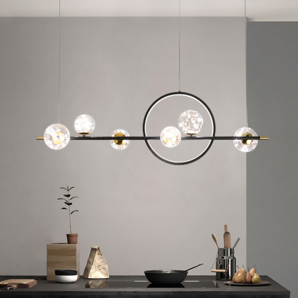Ironwork restaurant matte spray painting Nordic IKEA chandelier 7 heads 0311-7