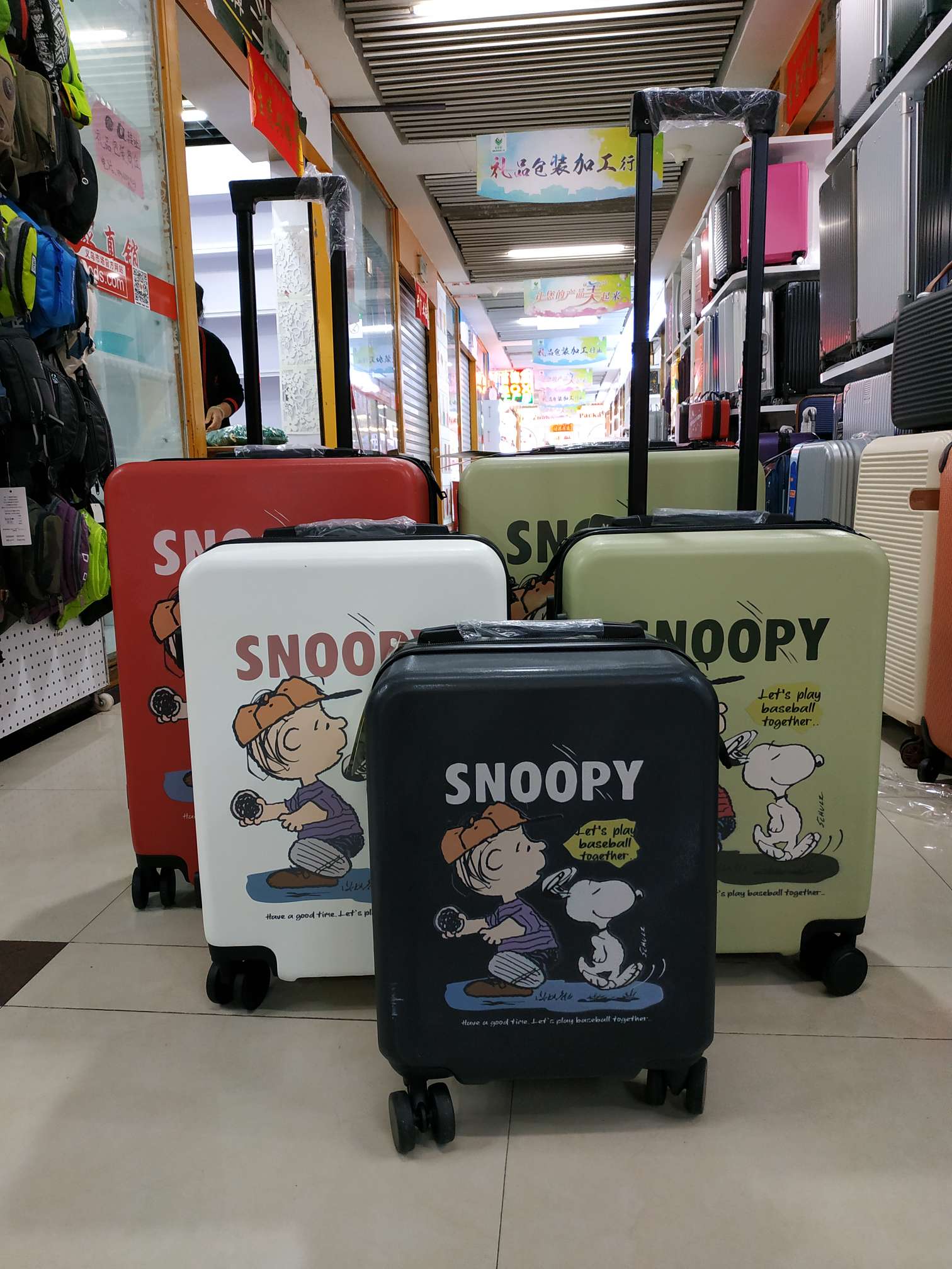 H320 Printed Custom Pattern 16 Inch Children's Case Boarding Case Three Piece Pulled-Rod Case Combination Case Travel Case Item Picture