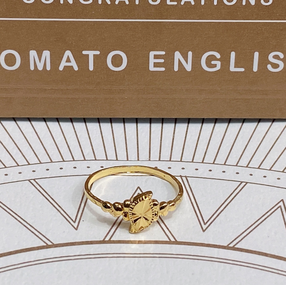 Electric 24K gold color Mosaic zircon series popular all-matching single product women's ring 42
