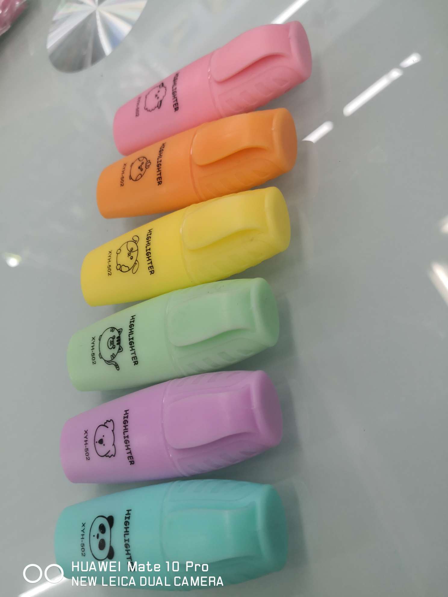 Yiwu Boyang Pen and Ink Products Store XYH - 6-color PVC bag packaging macaron-colored highlighters Specification image