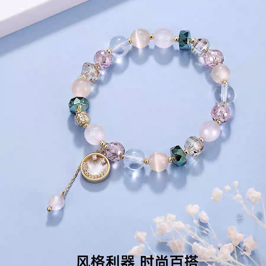 21876闪亮潮流高贵气质网红流行当季爆款新款水晶手链