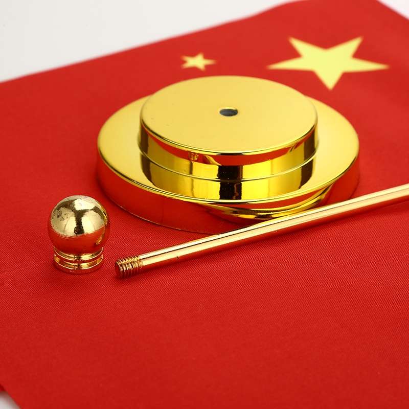 金银色旗杆桌旗摆件 办公室桌旗会议室桌面旗杆旗架办公桌详情图2