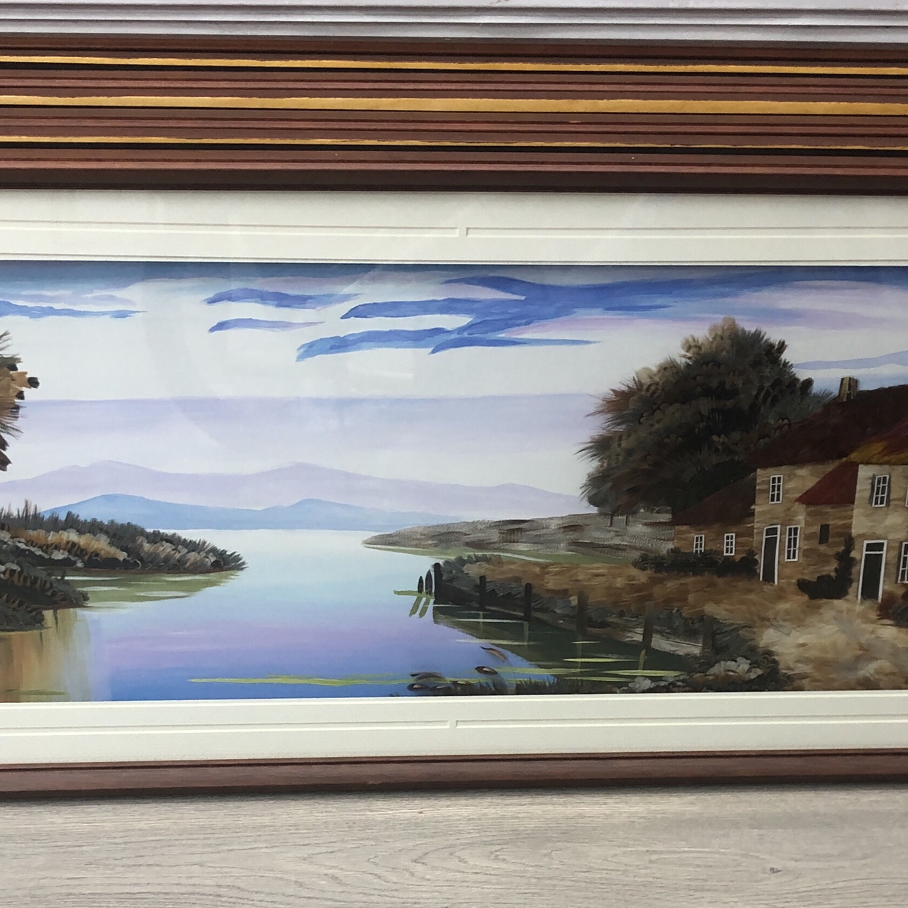 义乌大森装饰138X80cm纯手工羽毛画装饰画源远流长a95