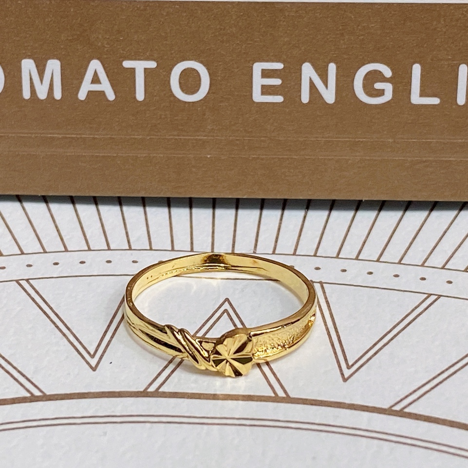 Electric 24K gold color Mosaic zircon series popular all-matching single product women's ring 41