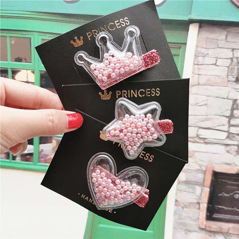 Children's scrunchie Tiktok Princess Bow Quicksand hair clip Cute hair clip Korean girls Headband Headdress Baby 94 details Picture