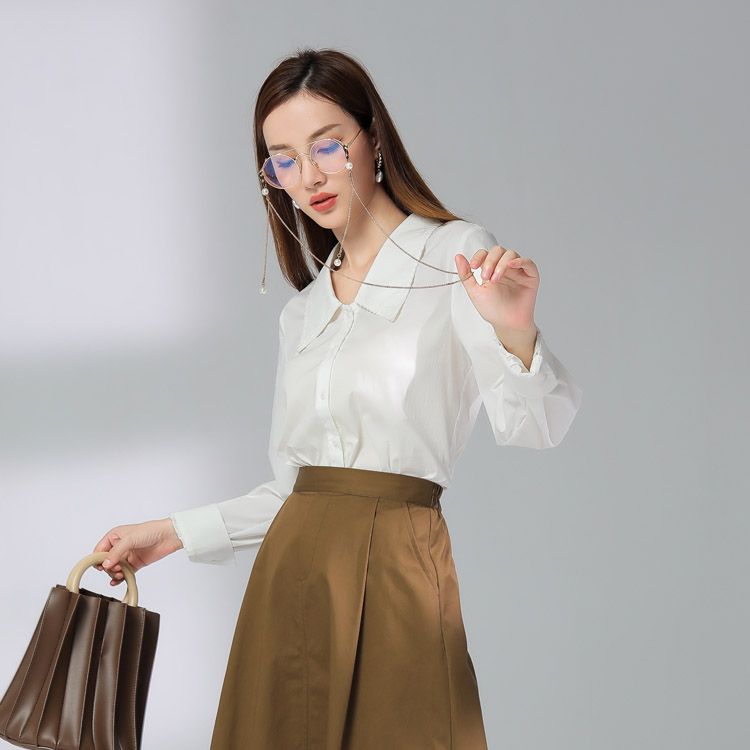 Jimmy Seo brand women's long-sleeved shirt, a niche designer's 2021 autumn casual fashion high-end top Application Scenario