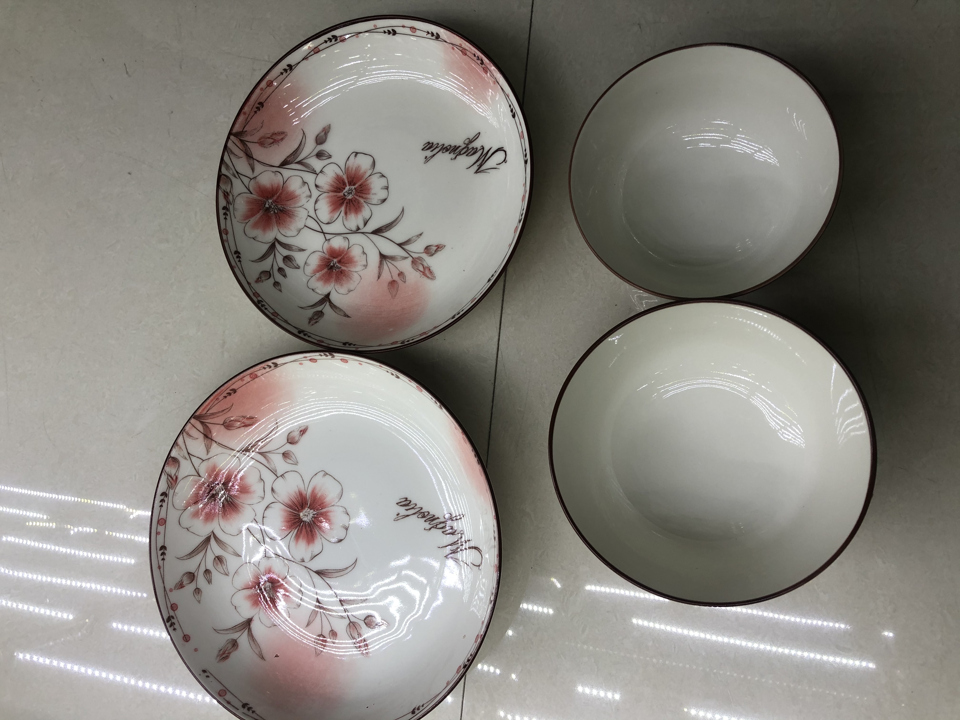 陶瓷餐具 家用碗碟套装微波炉餐具北欧碗面碗汤碗菜盘创意瓷器产品图