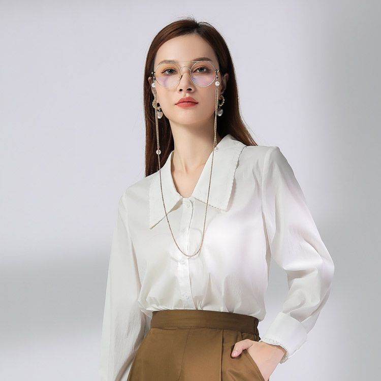 Jimmy Seo brand women's long-sleeved shirt, a niche designer's 2021 autumn casual fashion high-end top