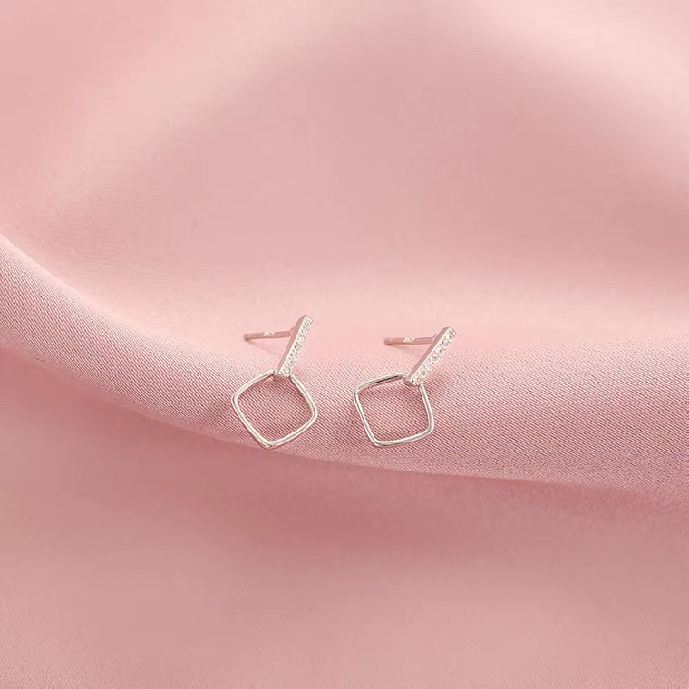 8 Vintage, unique, long, super sparkling Zircon, ethnic style, versatile, tassel, seven-color earrings, copper earrings, Yiwu zircon details Picture