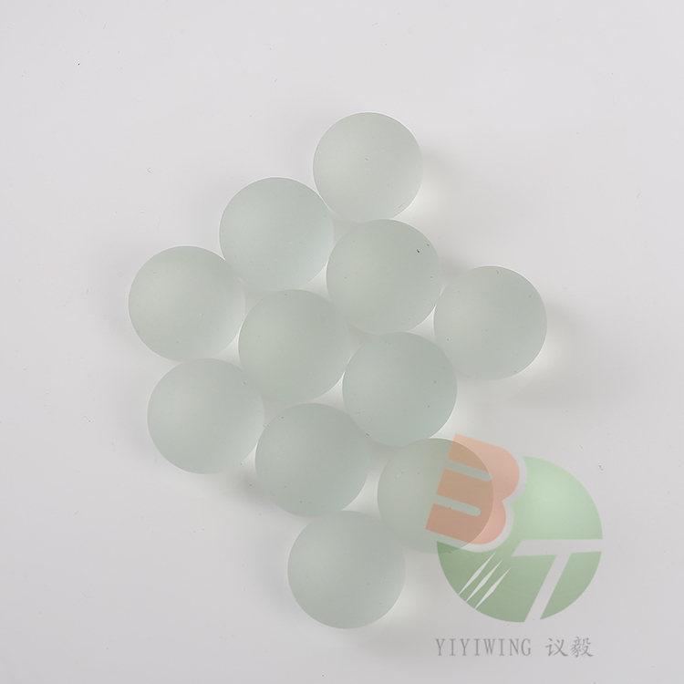 100粒16mm透明白磨砂玻璃球16毫米彩色玻璃球 1.6cm无色透明打砂弹珠 鱼缸装饰 儿童怀旧玩具 跳棋子弹珠