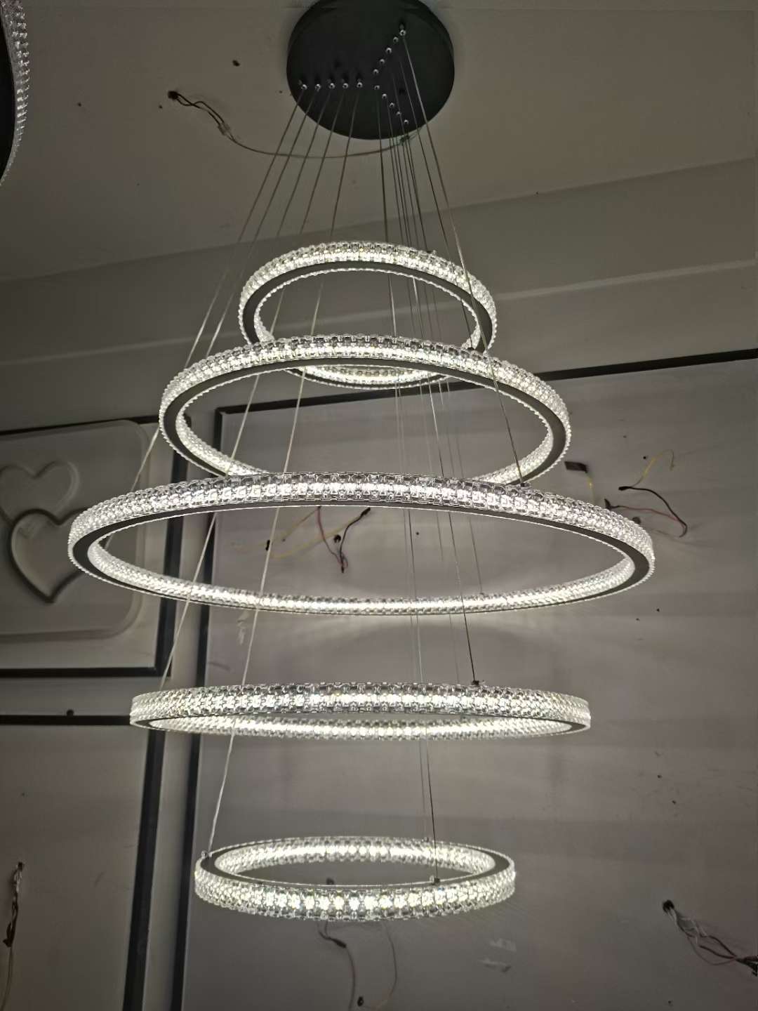 Unbrand-name LED household chandelier, 3-color variable light, modern and simple lighting fixture, model supplement 104 pic 4