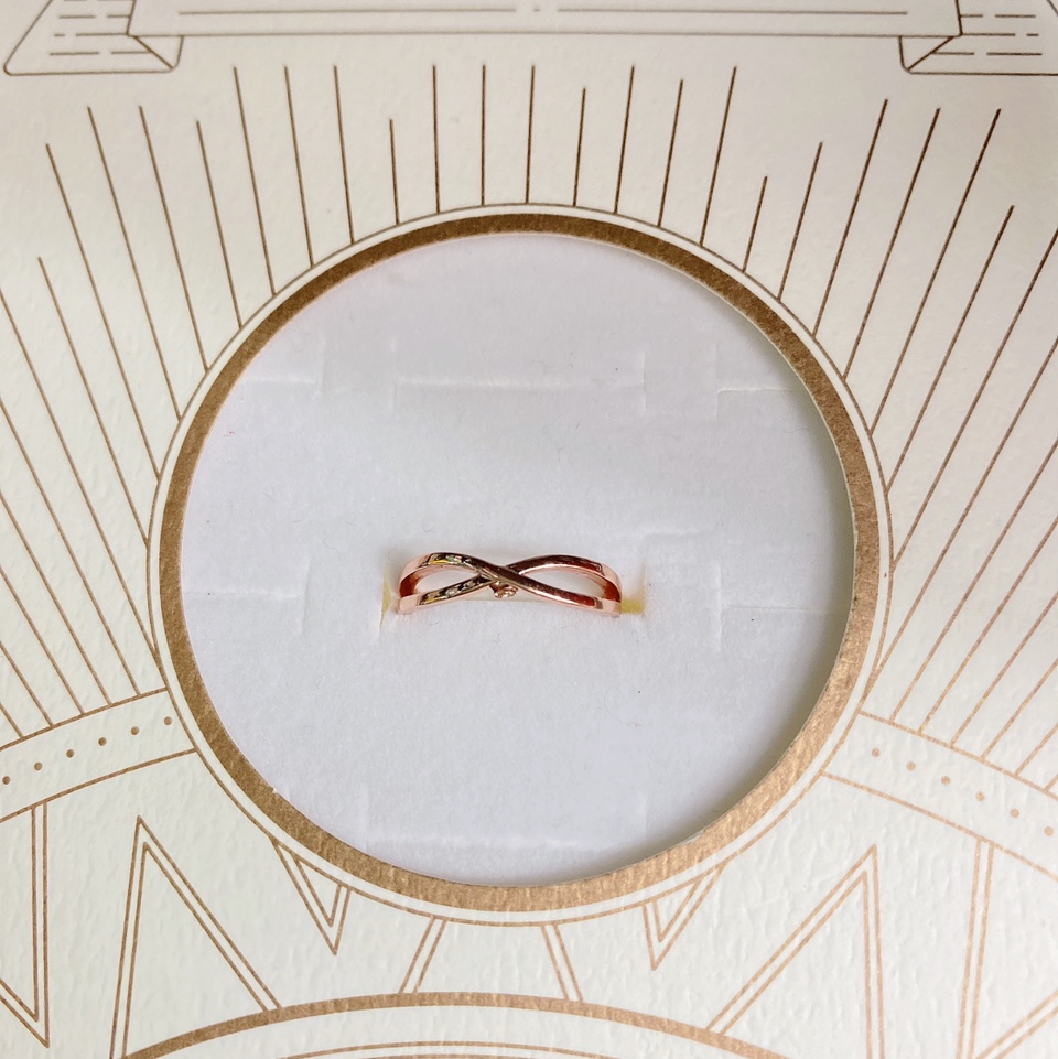 Electroplated rose gold color flower series popular all-in-one ladies ring 7