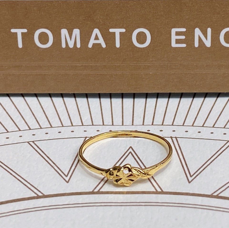Electric 24K gold color Mosaic zircon series popular all-matching single product for women ring 35