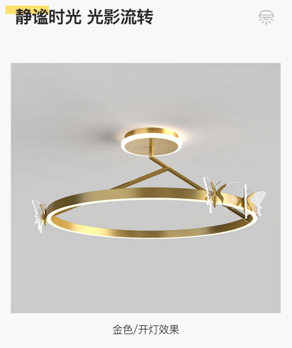 Aluminum study and bedroom painted frosted Nordic IKEA ceiling lamp 0249-47 Application Scenario
