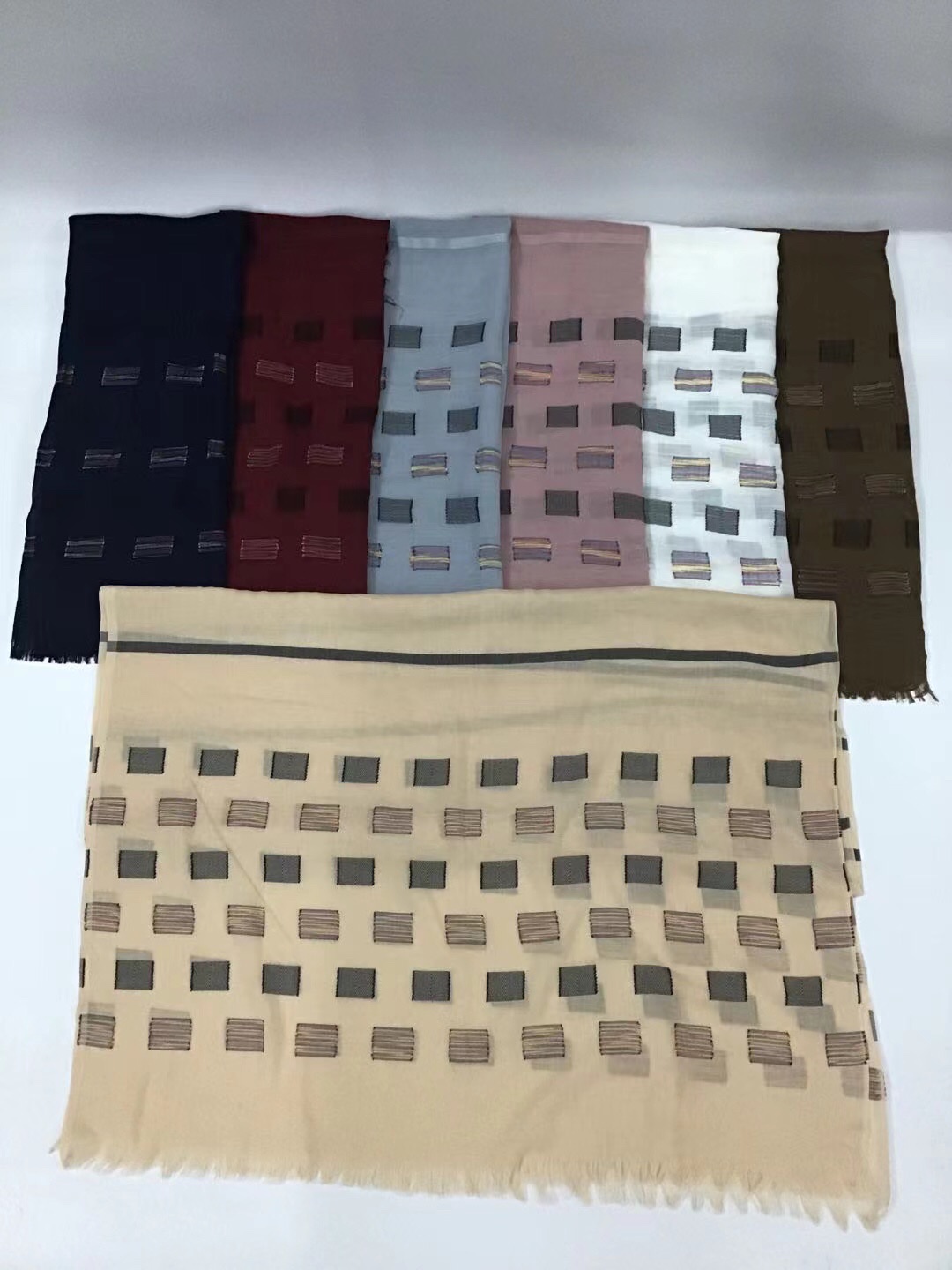 023 Color Cut Flower Scarf Shawl Sunscreen Popular Fashion Trend National Wind Headscarf Specification drawing
