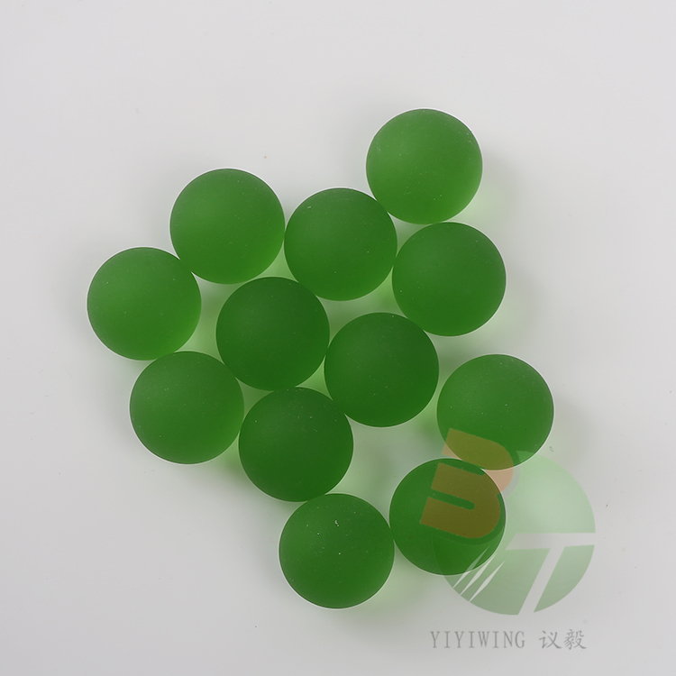 100粒16mm透明绿色磨砂玻璃球16毫米彩色玻璃球 1.6cm果绿打砂弹珠 鱼缸装饰 儿童怀旧玩具 跳棋子弹珠图