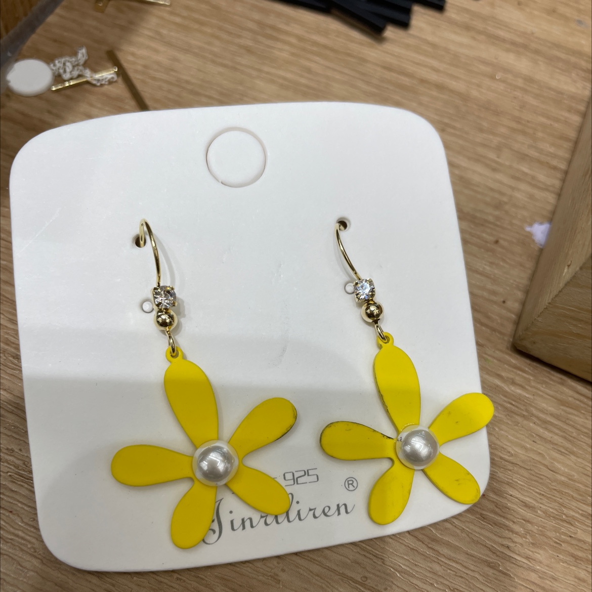 Today Beauty Korean version earrings flower design unique yellow system with fashion