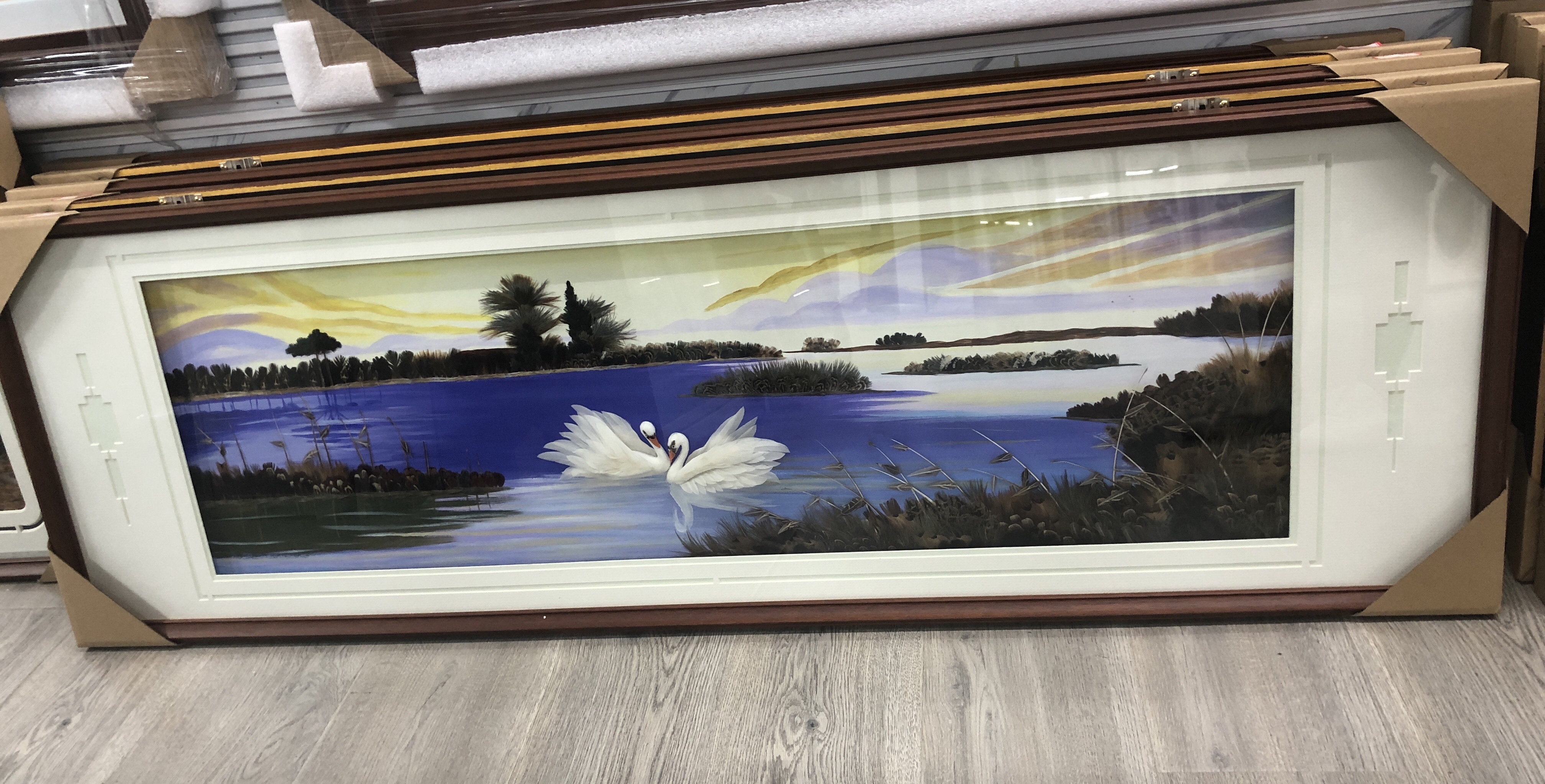 义乌大森装饰138X80cm纯手工羽毛画装饰画源远流长a95详情图3