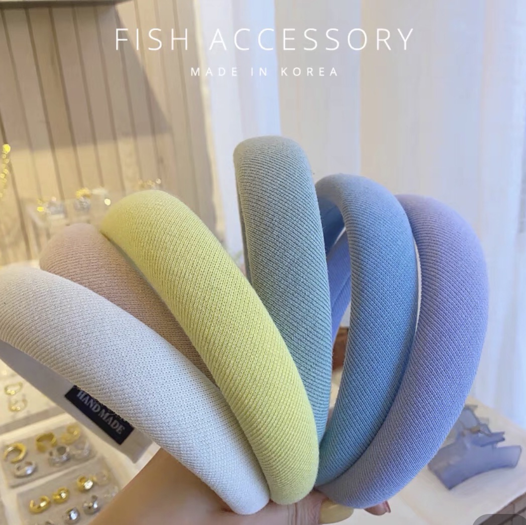 South Korea Dongdaemun gentle cream lovely multi-color into candy color sponge head band temperament go out with all the headbands thumbnail