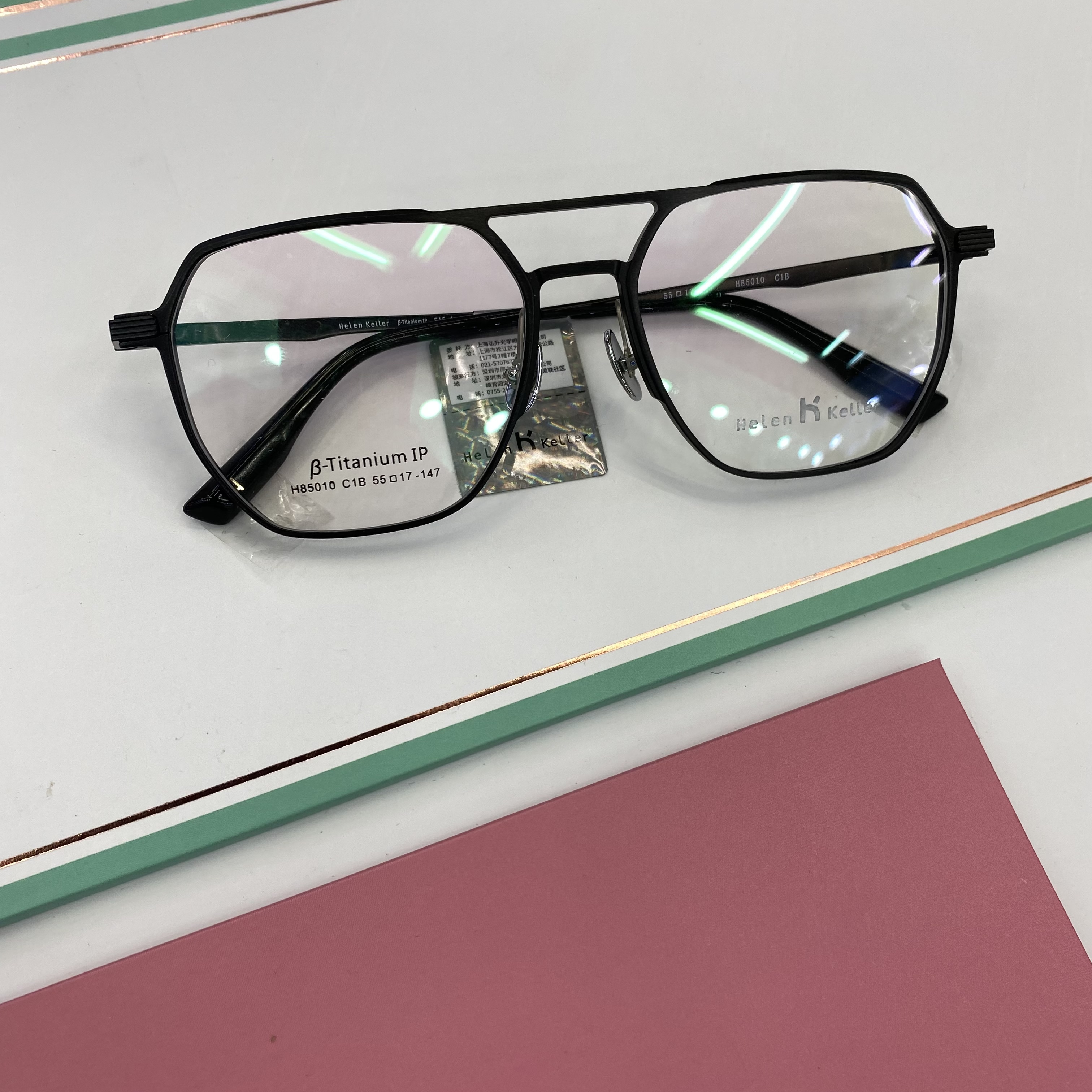 Gafas de miopía con espejo pueden estar con grado ultra ligero adelgazar gafas de miopía gafas de moda marco de gafas grande negro de moda details Picture