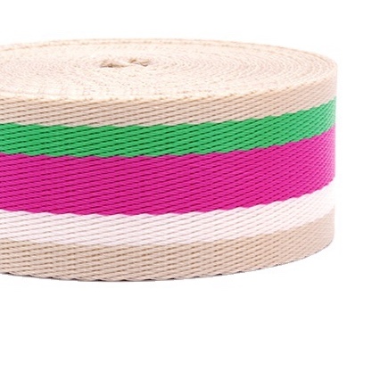 Factory direct sales color striped PP ribbon bag sideband bag edge strip clothing accessories jacquard ribbon belt: 7#