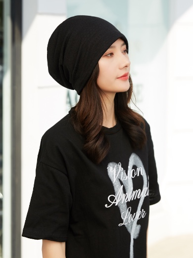 "Hat Girl Spring and Autumn Korean lace flower headscarf Hat, fashionable, casual and versatile headscarf hat, bald hat, thin postpartum hat 012. detail image 2