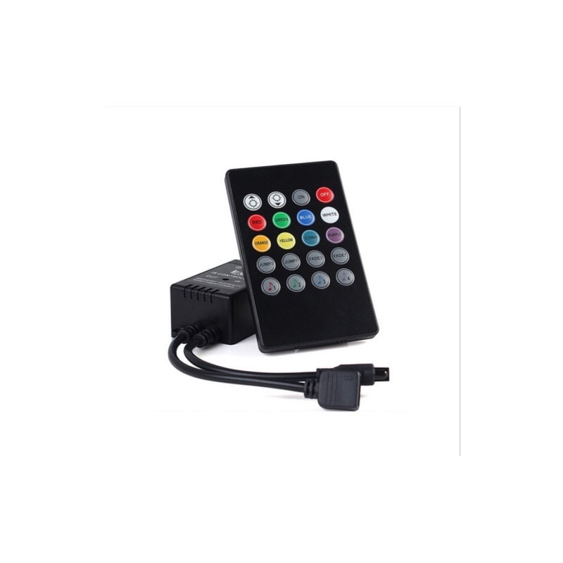 Seven-color music sound control light controller 12V24V light strip RGB remote control controller KTV music sound control dimmer detail image 8