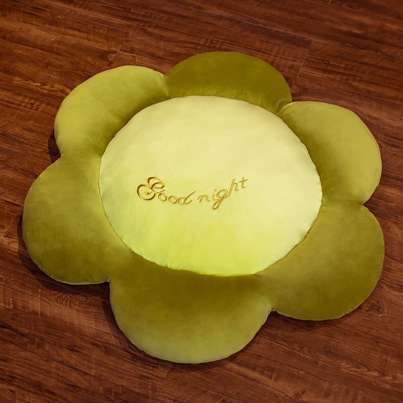 Carpet cushions, cute girls, ins, soft cushions on the floor in the bedroom, plush living room, lazy tatami, suitable for sitting, flower floor cushions details Picture