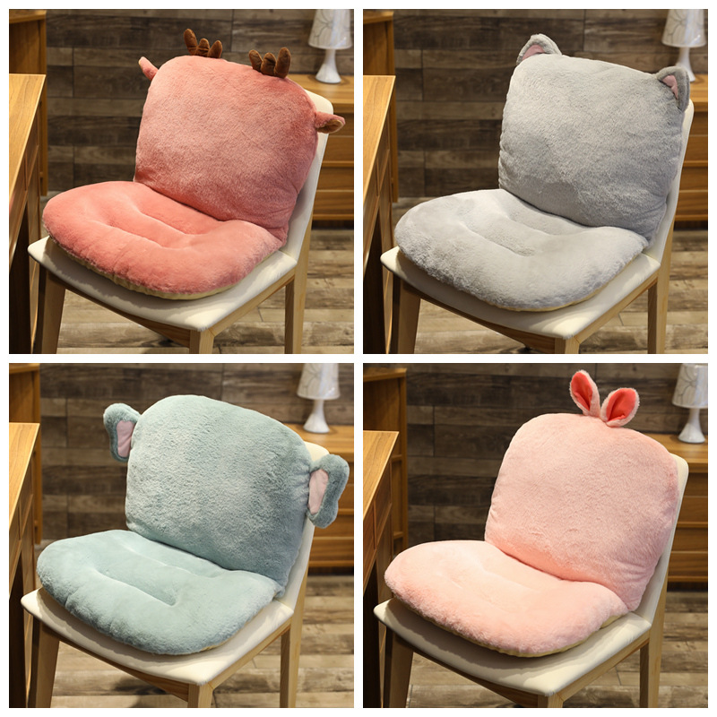 Cartoon seat cushion, backrest, integrated chair cushion, lazy person's seat, office backrest cushion, dormitory detail image 11