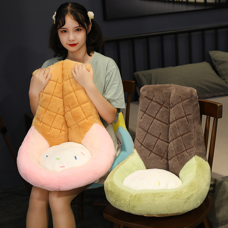 Ice cream cushion, a must-have for prolonged sitting, chair cushion, super soft backrest, thickened for students, a new and unique gift detail image 11