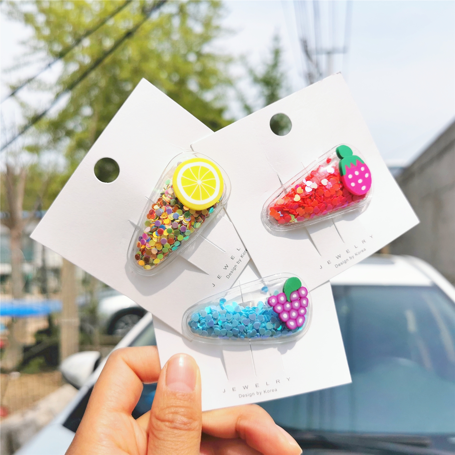 Cute hairpin for girls Kids Side bangs Clip Quicksand Korean BB Hairpin Headpiece for Girls Headpiece does not hurt hair accessories 6 full figure