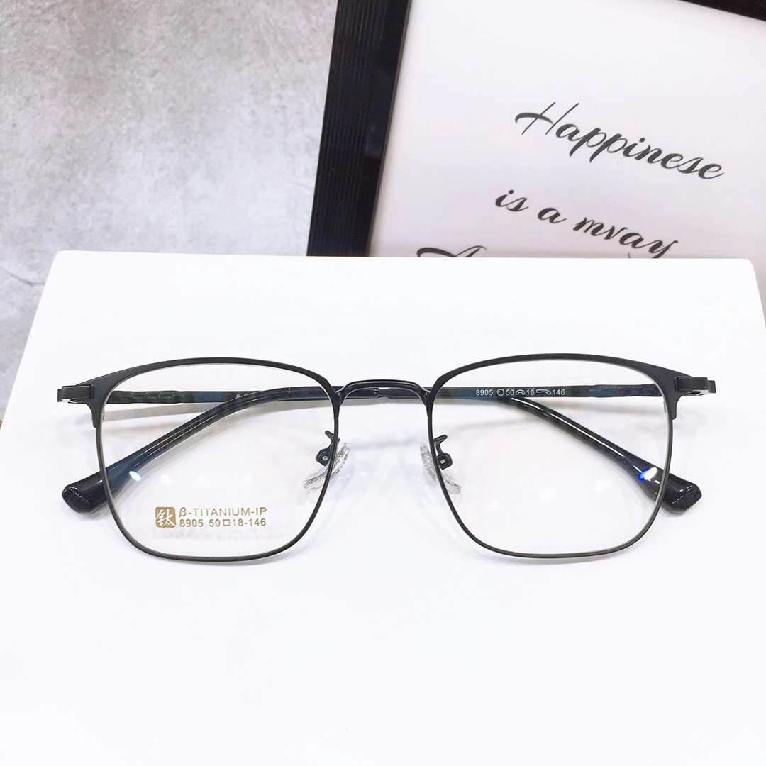 新款全框金属B钛8905光学架，颜色多样，中老年人装配近视镜太阳镜老花镜首选，规格50-18-146详情图2