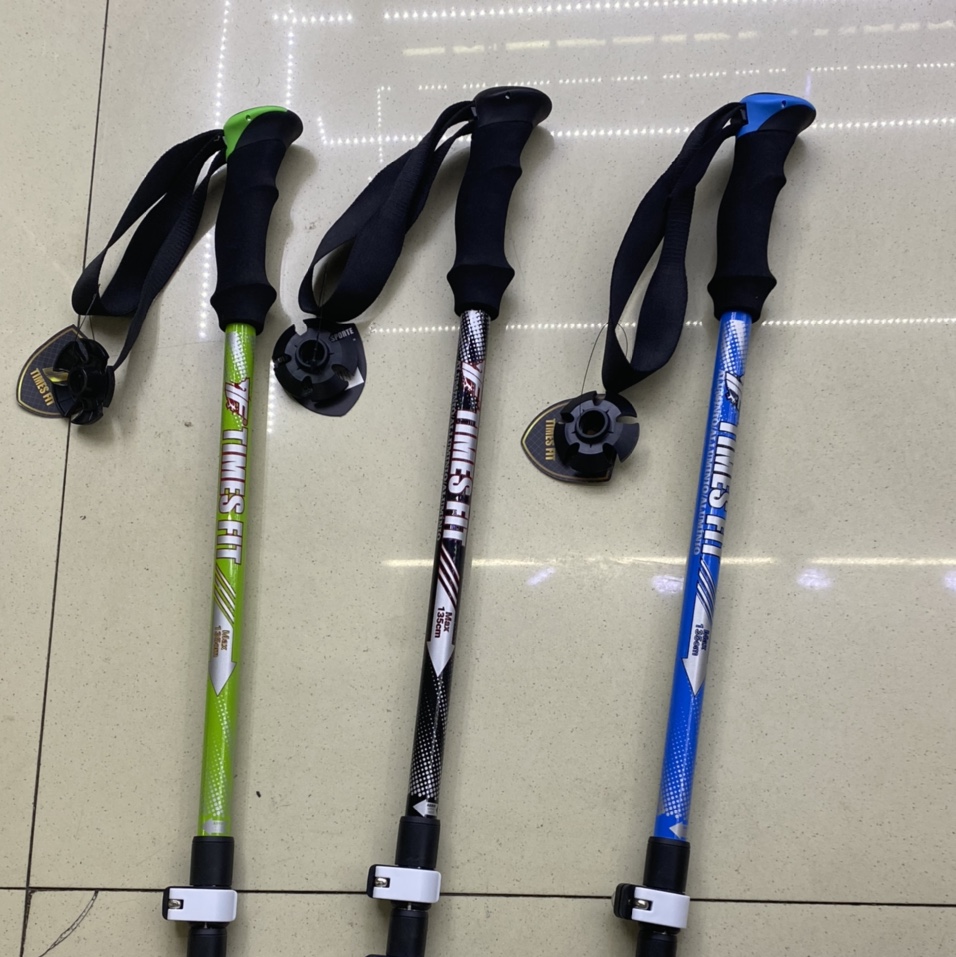 New 6061 aluminum alloy 3-section outside lock walking walking cane thumbnail
