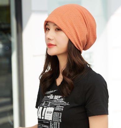 "Hat Girl Spring and Autumn Korean lace flower headscarf Hat, fashionable, casual and versatile headscarf hat, bald hat, thin postpartum hat 012. detail image 1