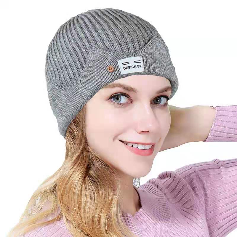 Retro short melon rind hats, knitted woolen hats, cold hats for men and women, landlord's stylish hat, rogue hat detail image 1